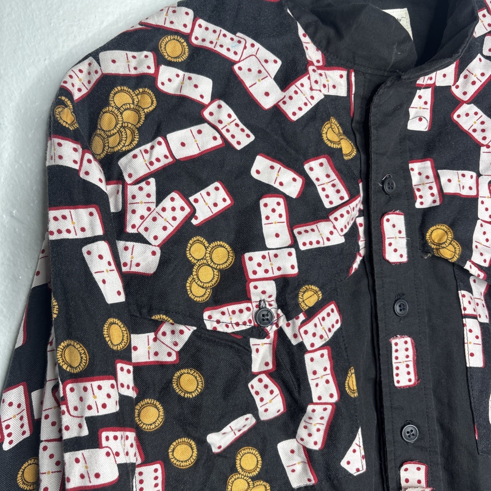 Vtg 80s Mo Betta Western Shirt Poker Chips Gambler Maury Tate Made By Imogene
